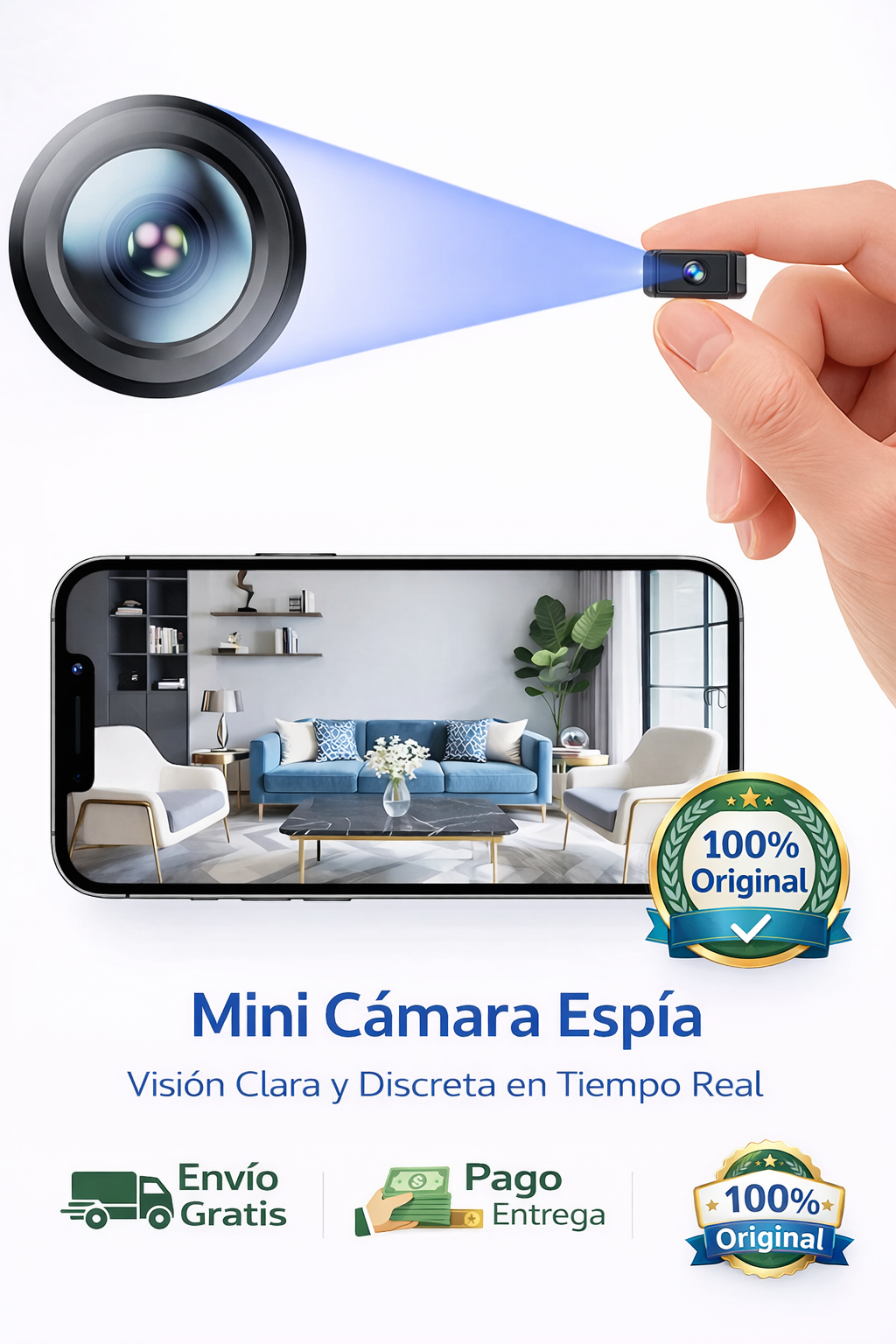 Cámara mini espía SecureView Mini Spy 🔐